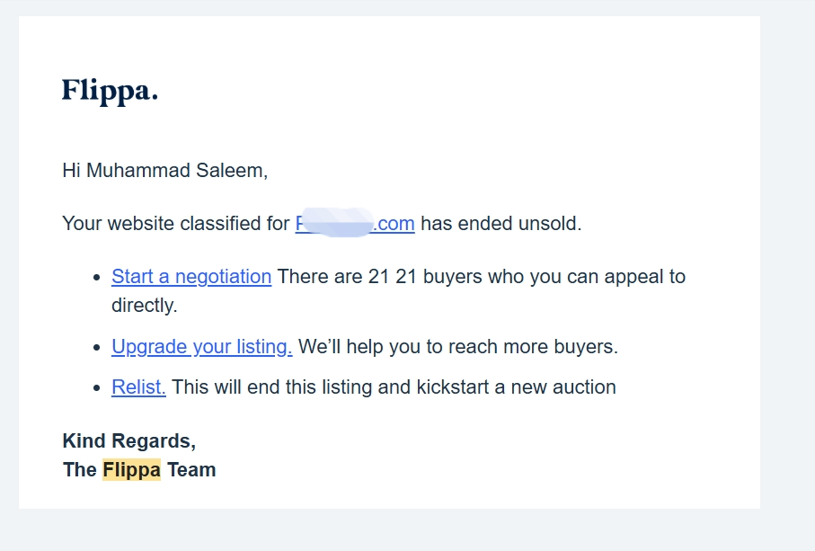 flippa site not solved